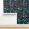 Mermaid Dark Teal Girls Fantasy Magic Underwater Under The Sea Instruments Fairy Children Ocean Custom Removable Wallpaper by Spoonflower Peel & Stick Wallpaper 2FT Wide